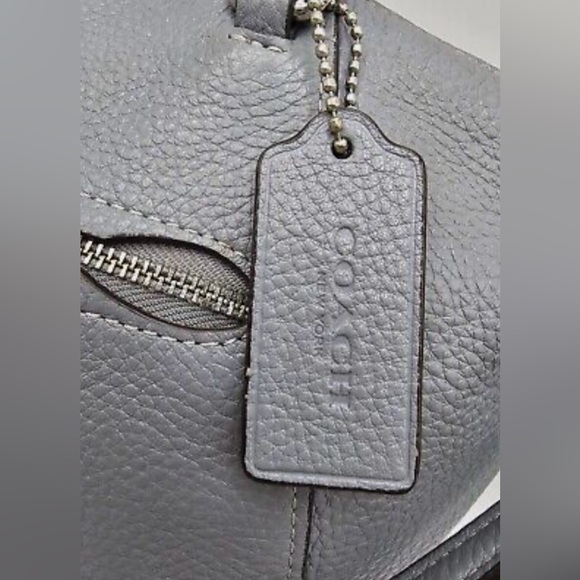 Coach Prairie Convertable Satchel Bag Purse Gray Pebbled Leather.  NWOT - Picture 2 of 9